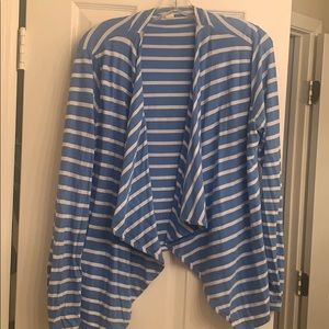 J. Crew blue and white striped sweater